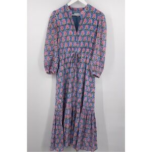 Floral Blue Midi Dress